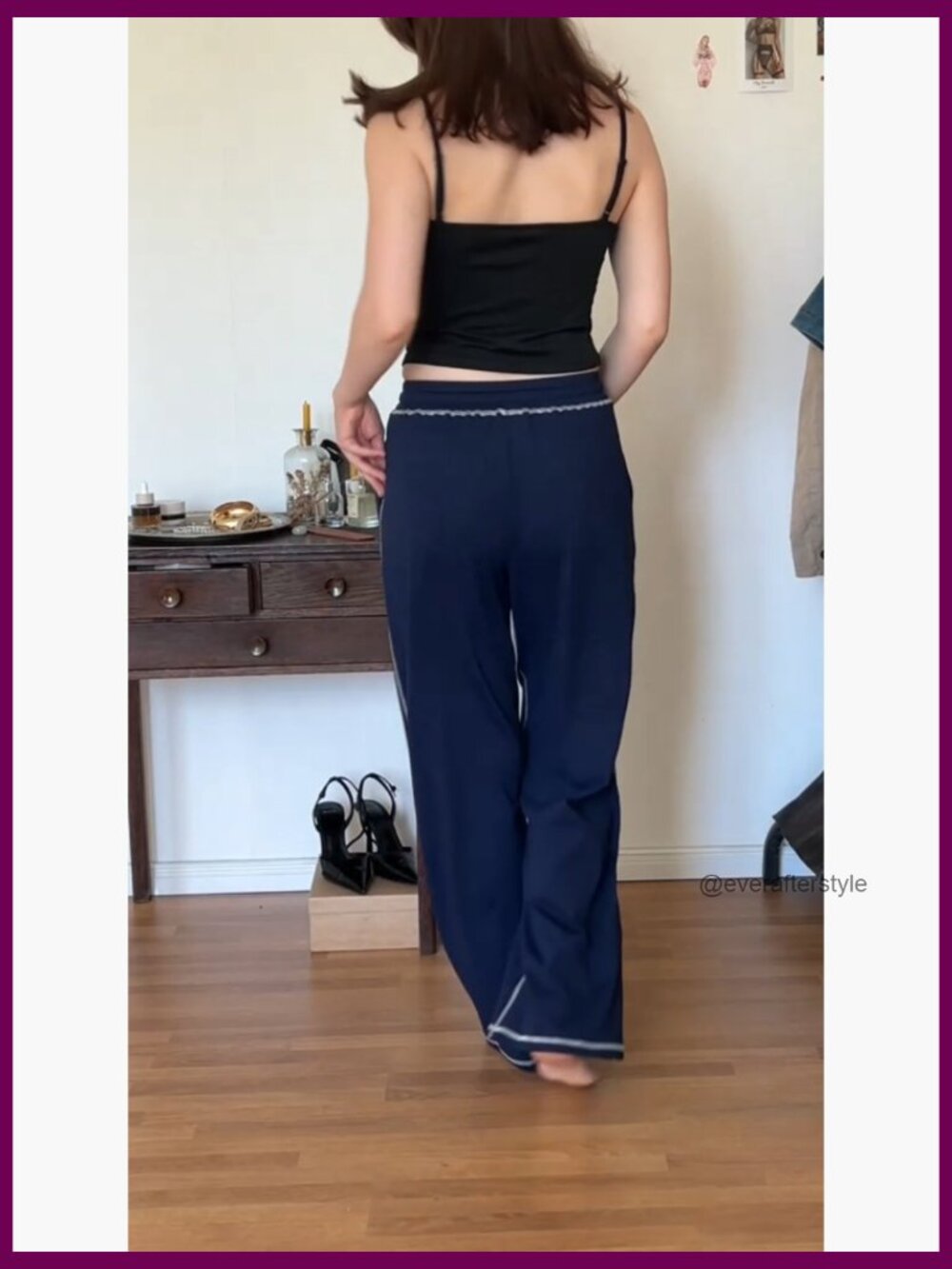 Wide Leg Sweatpants Low Rise Baggy Fleece with Pockets - Picture 6 of 7